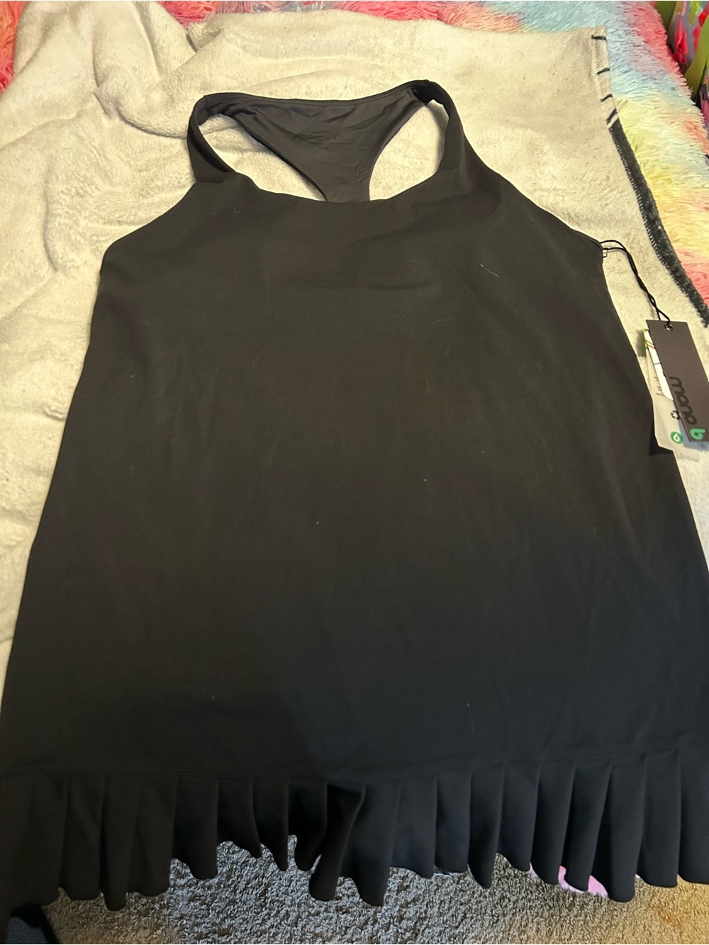 Mono B Black Tank Dress with Logo Tag